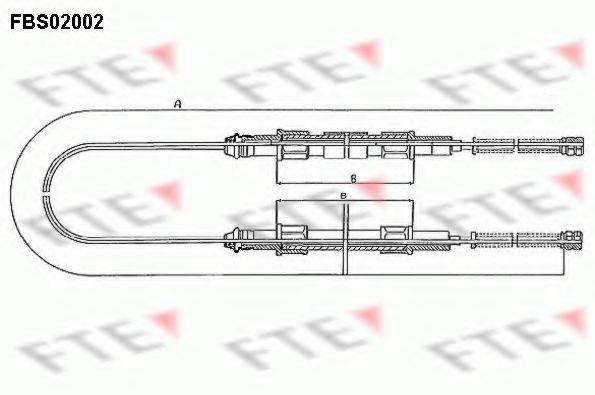 FTE FBS02002 Трос, стоянкова гальмівна система