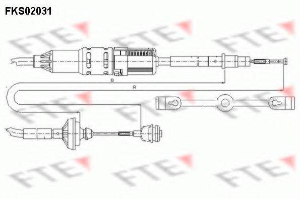 FTE FKS02031 Трос, управління зчепленням