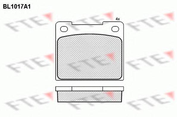 FTE BL1017A1 Комплект гальмівних колодок, дискове гальмо