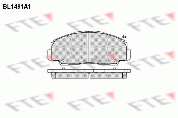 FTE BL1491A1 Комплект гальмівних колодок, дискове гальмо