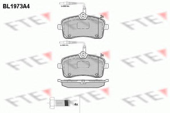 FTE BL1973A4 Комплект гальмівних колодок, дискове гальмо