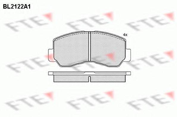 FTE BL2122A1 Комплект гальмівних колодок, дискове гальмо