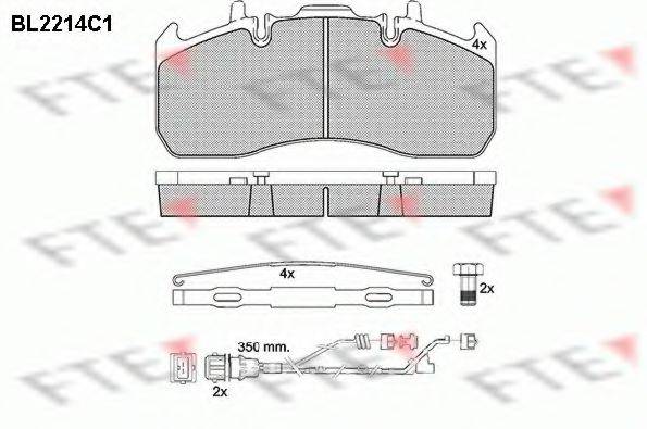 FTE BL2214C1 Комплект гальмівних колодок, дискове гальмо