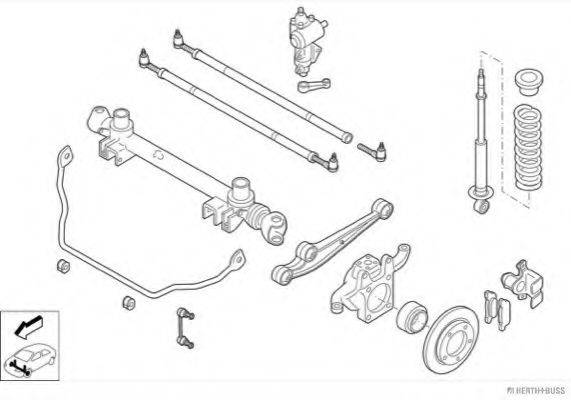 HERTH+BUSS JAKOPARTS N01357VA Рульове управління; Підвіска колеса