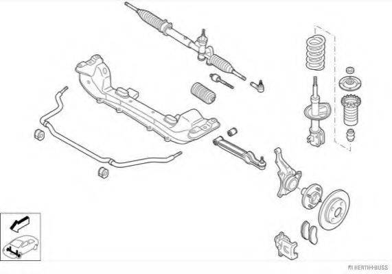 HERTH+BUSS JAKOPARTS N03512VA Рульове управління; Підвіска колеса