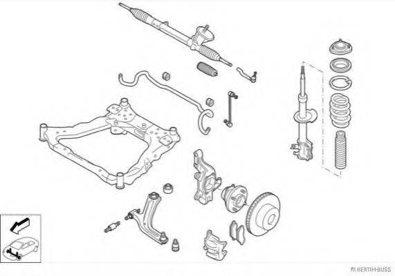 HERTH+BUSS JAKOPARTS N04314VA Рульове управління; Підвіска колеса