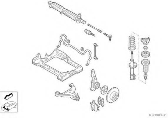 HERTH+BUSS JAKOPARTS N04403VA Рульове управління; Підвіска колеса