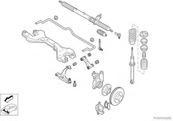 HERTH+BUSS JAKOPARTS N01947VA Рульове управління; Підвіска колеса
