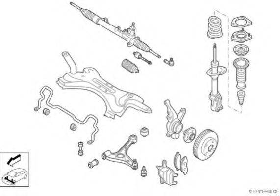 HERTH+BUSS JAKOPARTS N02419VA Рульове управління; Підвіска колеса