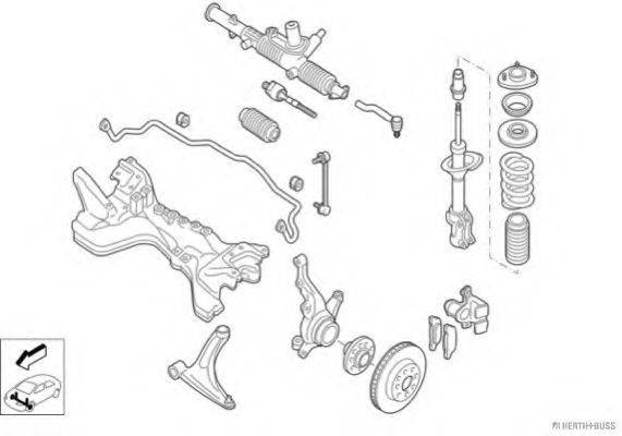 HERTH+BUSS JAKOPARTS N02586VA Рульове управління; Підвіска колеса