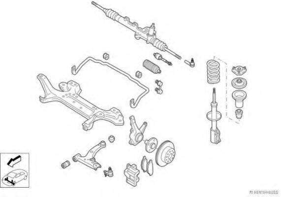 HERTH+BUSS JAKOPARTS N03036VA Рульове управління; Підвіска колеса