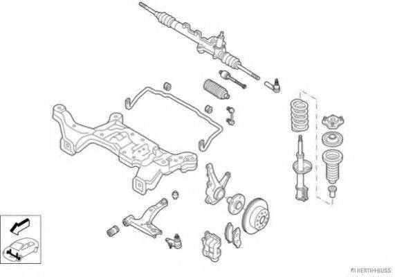 HERTH+BUSS JAKOPARTS N03037VA Рульове управління; Підвіска колеса