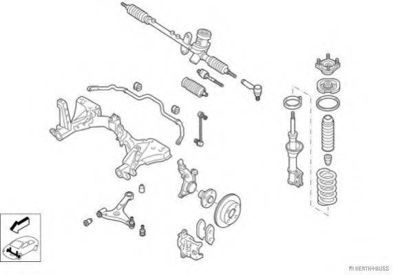 HERTH+BUSS JAKOPARTS N01916VA Рульове управління; Підвіска колеса