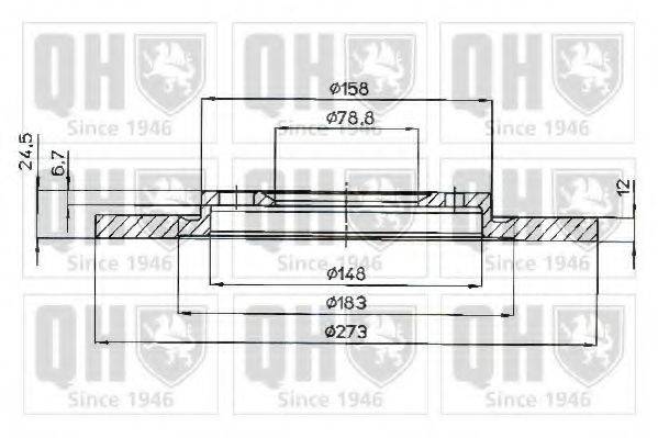 QUINTON HAZELL BDC3156 гальмівний диск