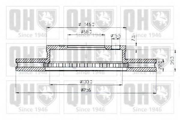 QUINTON HAZELL BDC3317 гальмівний диск