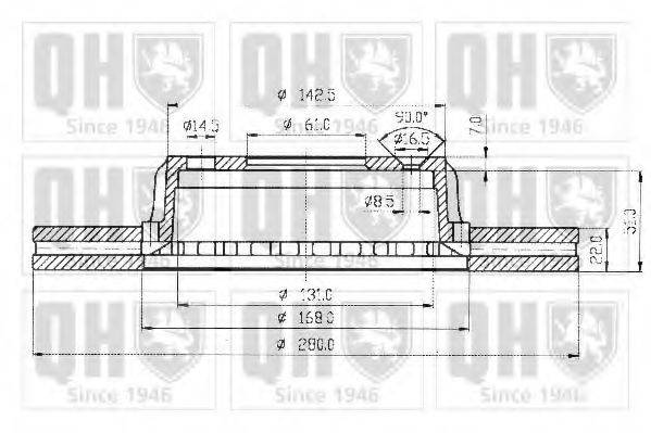 QUINTON HAZELL BDC3451 гальмівний диск