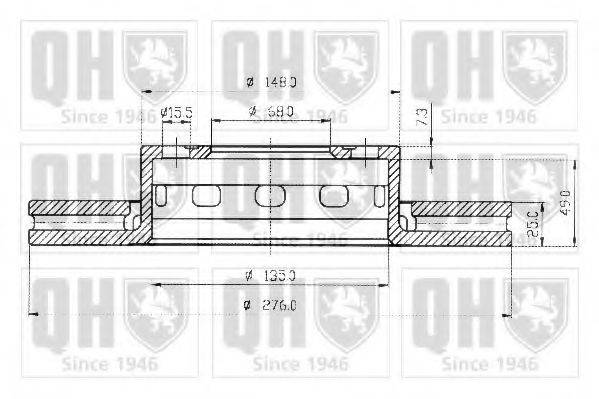 QUINTON HAZELL BDC3908 гальмівний диск