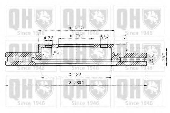 QUINTON HAZELL BDC4814 гальмівний диск