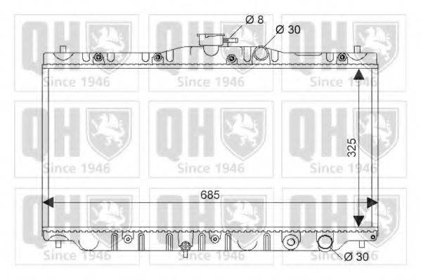 QUINTON HAZELL QER1252 Радіатор, охолодження двигуна