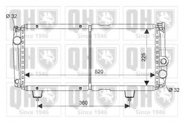 QUINTON HAZELL QER1281 Радіатор, охолодження двигуна