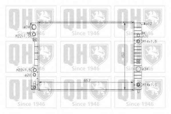 QUINTON HAZELL QER1695 Радіатор, охолодження двигуна