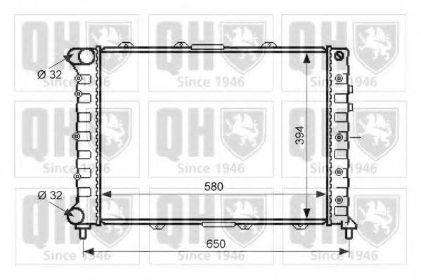 QUINTON HAZELL QER1896 Радіатор, охолодження двигуна