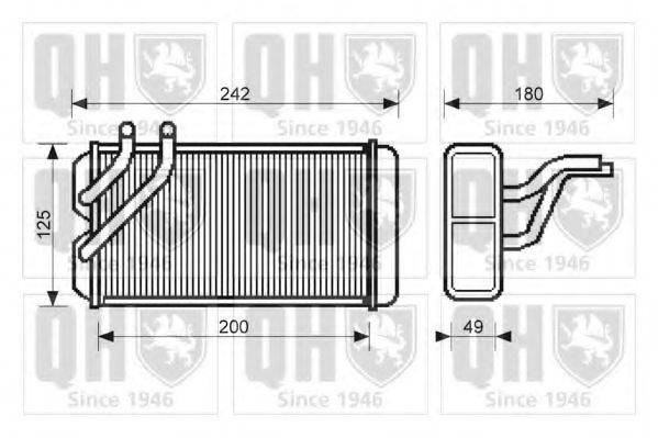 QUINTON HAZELL QHR2008 Теплообмінник, опалення салону