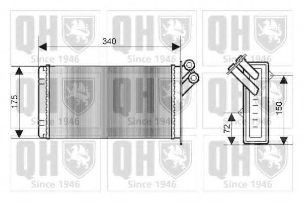 QUINTON HAZELL QHR2037 Теплообмінник, опалення салону