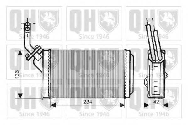 QUINTON HAZELL QHR2060 Теплообмінник, опалення салону