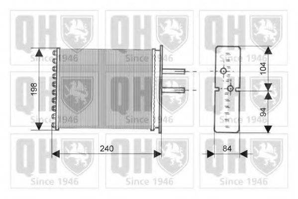 QUINTON HAZELL QHR2134 Теплообмінник, опалення салону