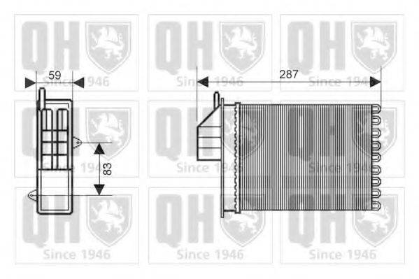 QUINTON HAZELL QHR2173 Теплообмінник, опалення салону