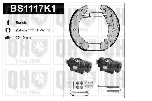 QUINTON HAZELL BS1117K1 Комплект гальм, барабанний гальмівний механізм