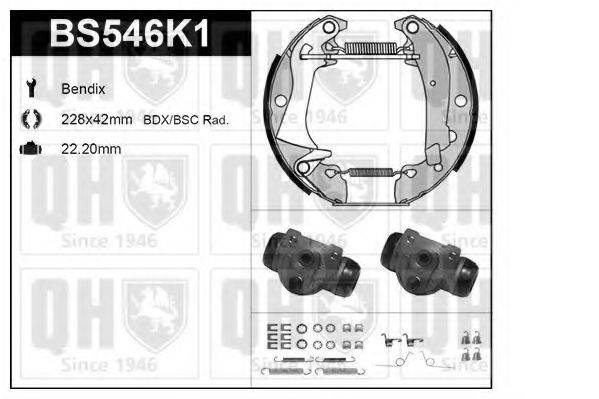 QUINTON HAZELL BS546K1 Комплект гальм, барабанний гальмівний механізм