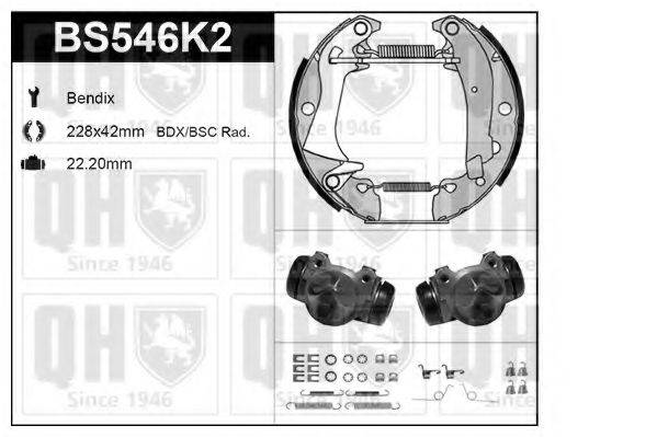 QUINTON HAZELL BS546K2 Комплект гальм, барабанний гальмівний механізм