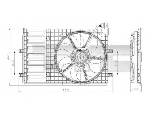 TYC 8370035 Вентилятор, охолодження двигуна