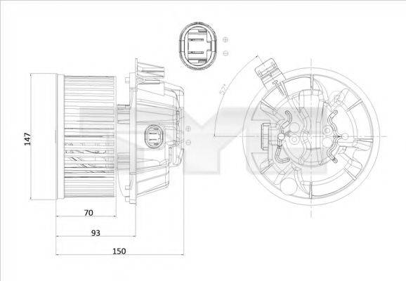 TYC 5280001 Вентилятор салону