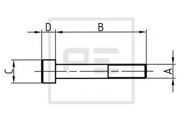 PE AUTOMOTIVE 01558600A Центровий болт ресори