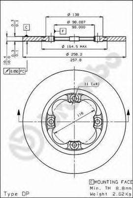 BREMBO 08216210 гальмівний диск