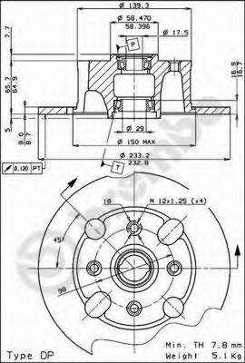 BREMBO 08216310 гальмівний диск