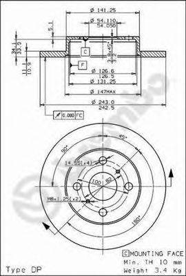 BREMBO 08311010 гальмівний диск