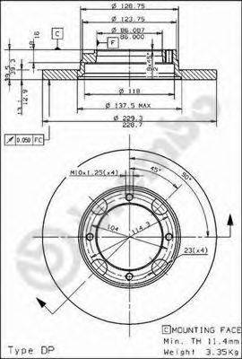 BREMBO 08497410 гальмівний диск