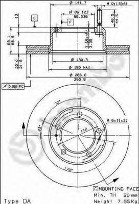 BREMBO 09399110 гальмівний диск