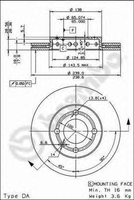 BREMBO 09679911 гальмівний диск