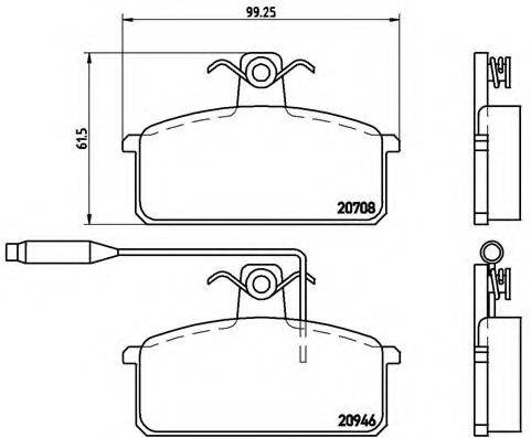 BREMBO P23024 Комплект гальмівних колодок, дискове гальмо