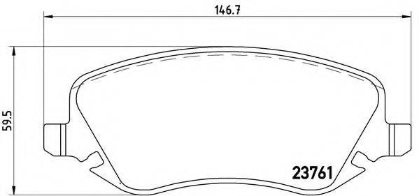 BREMBO P23088 Комплект гальмівних колодок, дискове гальмо