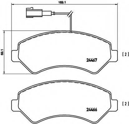 BREMBO P23136 Комплект гальмівних колодок, дискове гальмо