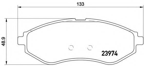 BREMBO P24048 Комплект гальмівних колодок, дискове гальмо