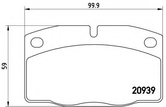 BREMBO P59005 Комплект гальмівних колодок, дискове гальмо