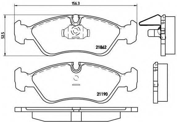 BREMBO P59017 Комплект гальмівних колодок, дискове гальмо