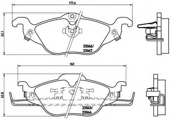 BREMBO P59030 Комплект гальмівних колодок, дискове гальмо